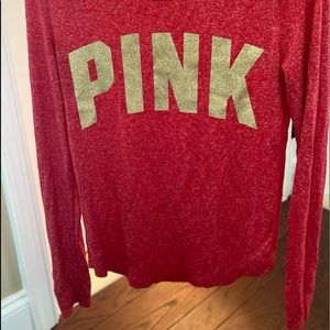 Victoria’s Secret pink sleep shirt. Size small red.